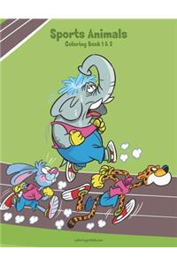 Sports Animals Coloring Book 1 & 2