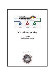 Visual Basic for Applications (VBA) Level 2