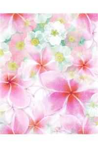 Soft Pastel Frangipani Flower Notebook