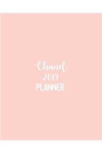 Chanel 2019 Planner: Calendar with Daily Task Checklist, Organizer, Journal Notebook and Initial Name on Plain Color Cover (Jan Through Dec), Chanel 2019 Planner