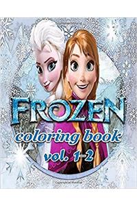 Frozen Coloring Books : Coloring Book VoL.1-2: stress Relieving coloring book
