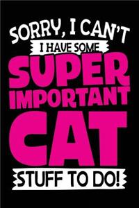 Sorry, I Can't I Have Some Super Important Cat Stuff to Do!