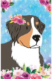 Bullet Journal for Dog Lovers Bernese Mountain Dog in Flowers