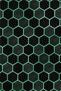 Journal Notebook Polka Dots and Hexagons Pattern 8