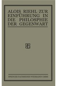 Zur Einführung in Die Philosophie Der Gegenwart