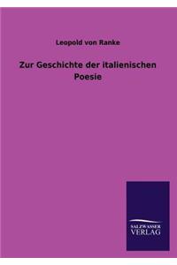 Zur Geschichte der italienischen Poesie