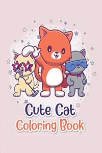 Cute Cat Coloring Book