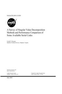 A Survey of Singular Value Decomposition Methods and Performance Comparison of Some Available Serial Codes