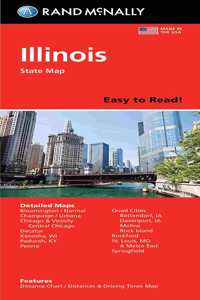 Rand McNally Easy to Read: Illinois State Map