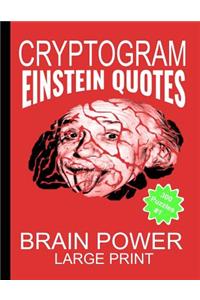Cryptogram Einstein Quotes - Large Print