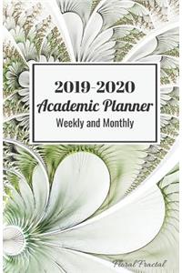 2019-2020 Academic Planner Weekly and Monthly Floral Fractal