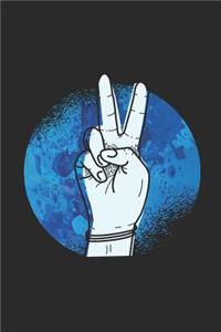 Peace Sign with Moon