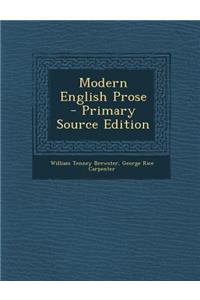 Modern English Prose