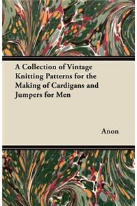 Collection of Vintage Knitting Patterns for the Making of Cardigans and Jumpers for Men