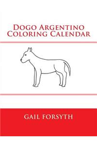 Dogo Argentino Coloring Calendar