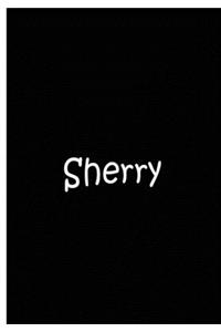 Sherry - Black Notebook / Journal / Lined Pages / Quality Soft Matte Cover