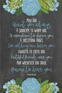 Chalkboard Journal - Irish Blessing (Mixed Blue)