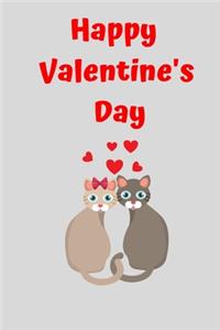Happy Valentine's Day Gift for Cat Lovers, Notebook journal Cute Cats Valentine's Day Gift