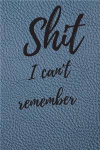 Shit I Can't Remember