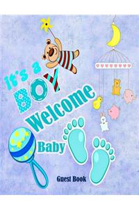 Welcome Baby Boy Guest Book