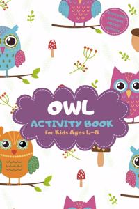 Owl Activity Book for Kids Ages 4-8 Stocking Stuffers Pocket Edition