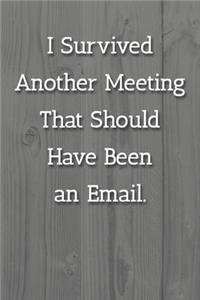 I Survived Another Meeting That Should Have Been an Email. Notebook