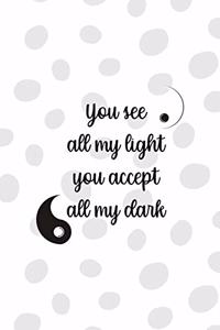 You See All My Light You Accept All My Dark