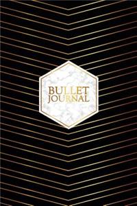 Bullet Journal: Gorgeous Gold Trendy Bullet Journal - 120-Page 1/2 Inch Dot Grid Pretty Gold Notebook - 6 X 9 Perfect Bound Softcover