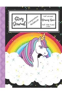 Story Journal Composition Notebook Half Unruled Drawing Space Half Wide Ruled Lined