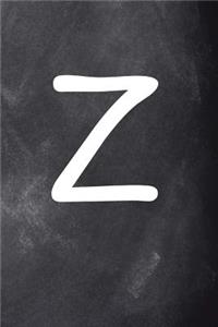 Monogram Z Personalized 2019 Daily Planner Z Chalkboard 384 Pages