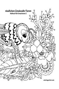 Malbuch mit niedlichen Zendoodle-Tieren für Erwachsene 2