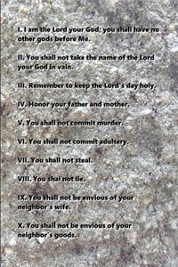 2019 Weekly Planner Religious Theme Ten Commandments Modern Stone