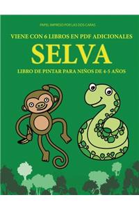 Libro de pintar para niños de 4-5 años (Selva)