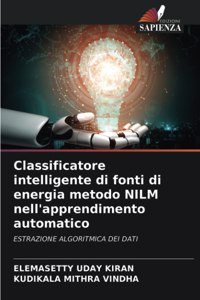 Classificatore intelligente di fonti di energia metodo NILM nell'apprendimento automatico