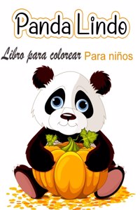 Libro para colorear del lindo panda para niños