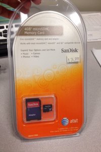 Sandisk 4GB MicroSDHC Memory Card with SD Adapter (BULK Packaging)