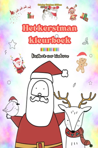 Het kerstman kleurboek Kerstboek voor kinderen Schattige winter- en kerstmantekeningen om van te genieten
