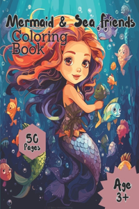 Mermaid & Sea Friends Coloring Book