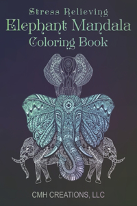 Stress Relieving Elephant Mandala Coloring Book