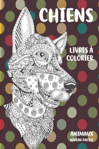 Livres à colorier - Niveau facile - Animaux - Chiens