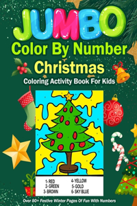 Jumbo Color By Number Christmas Coloring Activity Book For Kids