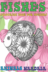 Mandala Colouring Book for Seniors - Animals - Fishes