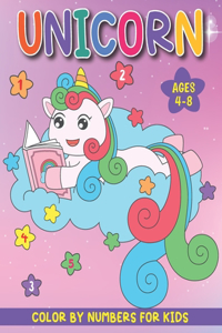 Unicorn Color By Numbers for Kids Ages 4-8