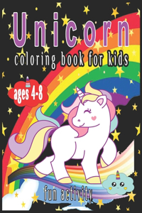 unicorn coloring book for kids ages 4-8 fun activity