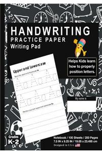 Handwriting Practice Paper Writing Pad