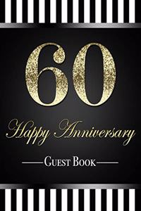 60 Happy Anniversary Guest Book