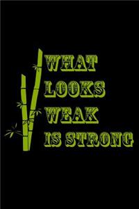 What looks weak is strong