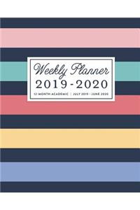 Weekly Planner 2019 - 2020 12-Month Academic, July 2019 - June 2020