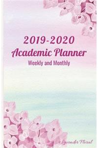 2019-2020 Academic Planner Weekly and Monthly Lavender Floral