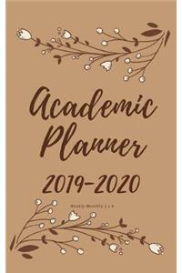 Academic Planner 2019-2020 weekly monthly 5 x 8